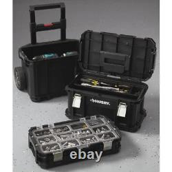 Husky 22 In. Connect Rolling System Plastic Tool Box