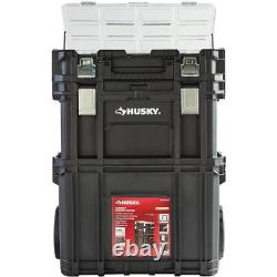 Husky 22 In. Connect Rolling System Plastic Tool Box