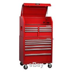 Husky 36 in. 12-Drawer Tool Chest And Cabinet Combo In Red H4CH1R Rolling Box