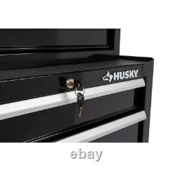 Husky 4 Drawer Rolling Tool Cabinet Gloss Black Push Handle Standard Wheel Lock