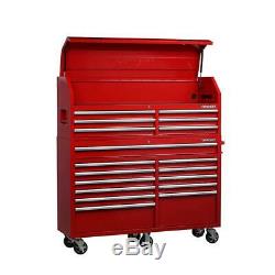 Husky 61 in W x 18 in D 18 Drawer Tool Chest and Rolling Cabinet with Power Strip