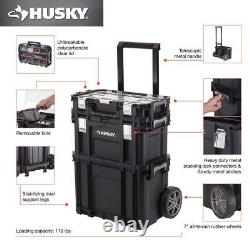 Husky Connect Rolling System Tool Box 22 In. Weatherproof Wheeled In Black