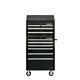 Husky Deep Combination Tool Chest Rolling Cabinet Set Gloss Black (10-drawer)