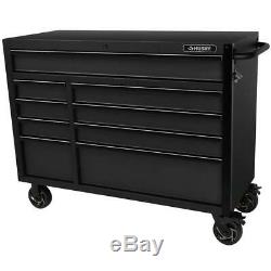Husky Industrial Tool Chest Rolling Cabinet 52 in. W x 21.5 in. D (9-Drawer)