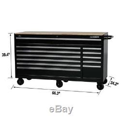 Husky Portable Rolling Toolbox Garage Heavy-Duty Mobile Workbench 66 12 Drawers