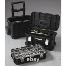 Husky Portable Tool Boxes 22 Connect Rolling System Plastic Tool Box In Black