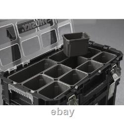 Husky Portable Tool Boxes 22 Connect Rolling System Plastic Tool Box In Black