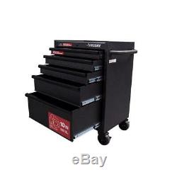 Husky Rolling Cabinet Tool Box Chest 27 in. W 5-Drawer Textured Black