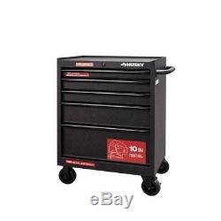 Husky Rolling Cabinet Tool Chest 27 in. 5-Drawer Scratch Resistant Black