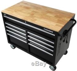 Husky Rolling Mobile Garage Workbench 46 Inch HD 9Drawer Power Tool Chest Box