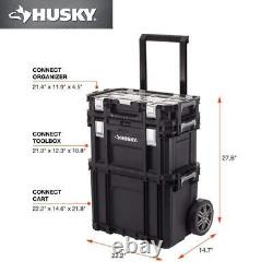 Husky Rolling System Tool Box 22 100 lb. Weight Capacity Lockable Weatherproof