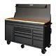 Husky Rolling Toolbox Cabinet 60 10 Drawer Mobile Workbench Texture Black Tools