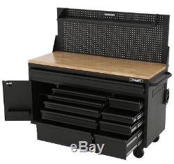 Husky Rolling Toolbox Cabinet 60 10 Drawer Mobile Workbench Texture Black Tools