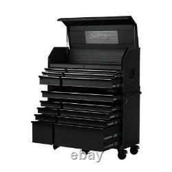 Husky Tool Chest Rolling Cabinet Combo 52 in. W x 21.7 in. D 15-Drawer Black