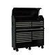 Husky Tool Chest Rolling Cabinet Combo 61 In. W X 18 In. D 18-drawer Black