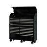 Husky Tool Chest Rolling Cabinet Combo 61 In. W X 18 In. D 18-drawer Black