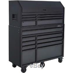 Husky Tool Chest Rolling Cabinet Set 52 in. W 15-Drawers Ball Bearing Slides