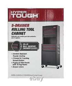 Hyper Tough 20-In 5-Drawer Rolling Tool Chest & Cabinet Combo