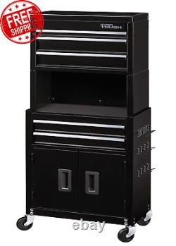 Hyper Tough 20-In 5-Drawer Rolling Tool Chest & Cabinet Combo with Riser