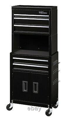 Hyper Tough 20-In 5-Drawer Rolling Tool Chest & Cabinet Combo with Riser
