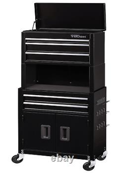 Hyper Tough 20-In 5-Drawer Rolling Tool Chest & Cabinet Combo with Riser Tool St