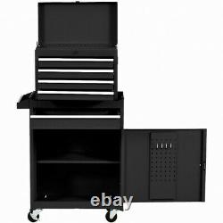 IRONMAX 2 in 1 Utility Rolling Tool Organize Cabinet Box Tool Chest Drawer Black