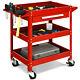 Ironmax Three Tray Rolling Tool Cart Mechanic Cabinet Storage Toolbox Organizer