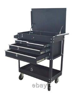 IntBuying 3 Trayers Rolling Tool Cart Shelves Workshop Garage Tool with Wheels