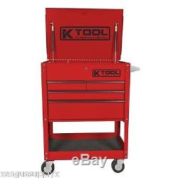 K Tool 4 Drawer Mechanics Roll Around Tool Box Locking Service Cart KTI75146