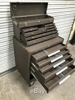 Kennedy 295 Rolling 5 Drawer Tool Box + 526 8 Drawer Machinists Top Box #5