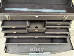 Kennedy 295 Rolling Base Tool Box #3 5 Drawers + 1 Door 526 Top Box Side Tray