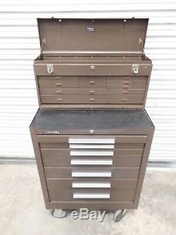 Kennedy Rolling 7 Drawer Base Tool Box Plus 8 Drawer Machinists Top Box
