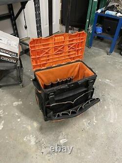 Klein Tools Rolling Tool Box Storage Polyester 2-Wheels Lockable Black Orange