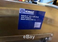 Kobalt 3000 41 W x 41 H 11-Drawer Stainless Steel Rolling Tool Chest Box Great