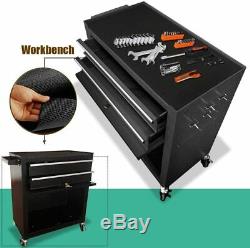 Large 8-Drawer Tool Box Chest Metal Rolling Cabinet Storage Garage Top Detach
