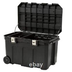 Large Portable Rolling Mobile Tool Chest Box 50 Gallon Storage Heavy Duty 23 In