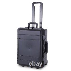 Large Rolling Hard Shell Digital Camera Case with Dividers Wheels Travel Toolbox