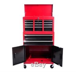 Large Tool Box Drawers Wheels Storage Heavy Duty Metal Rolling Chest Cabinet New