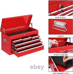 Lockable Rolling Tool Chest Tool Storage Cabinet Tool Box with 8 Drawers Red