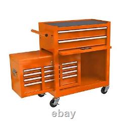 Lockable Tool Box withWheel 8-Drawer Tool Storage Cabinet Rolling Tool Cart Garage
