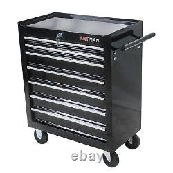 Lockable Tool Box withWheels Rolling Tool Cart Storage Organizer Cabinet Garage