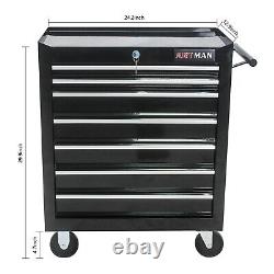 Lockable Tool Box withWheels Rolling Tool Cart Storage Organizer Cabinet Garage