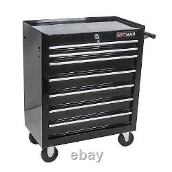 Lockable Tool Box withWheels Rolling Tool Cart Storage Organizer Cabinet Garage