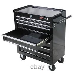 Lockable Tool Box withWheels Rolling Tool Cart Storage Organizer Cabinet Garage