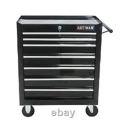 Lockable Tool Box withWheels Rolling Tool Cart Storage Organizer Cabinet Garage