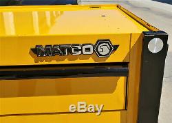 MATCO TOOLS Yellow Heavy Duty Rolling Cabinet 12 Drawer Tool Box 57Wx44Hx25D
