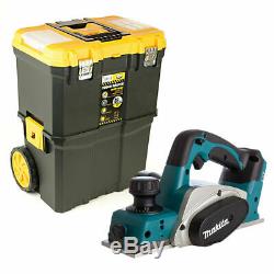 Makita DKP180 18V LXT Planer 82mm With 19 Heavy Duty Rolling Storage Toolbox