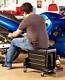 Mechanic Garage Rolling Work Seat Chair Bench Toolbox Bin Storage Organizer Cart