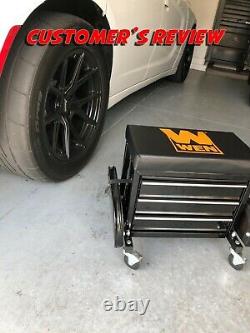 Mechanics Rolling Seat Creeper Garage Stool Shop Car Work Tool Box Chest Storage
