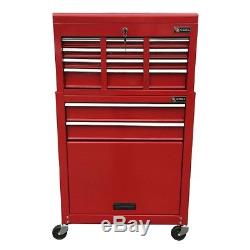 Mechanics Tool Box Roller Chest Shop Garage Rolling Storage Cabinet Toolbox Red